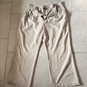 Fashion Nova Beige Polka Dot Heart Pants